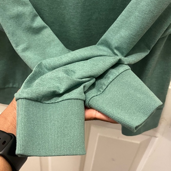 💕 VUORI LIKE NEW WOMEN'S LONG-SLEEVE HALO CREW IN CELANDON HEATHER - Sz LARGE - Picture 8 of 12